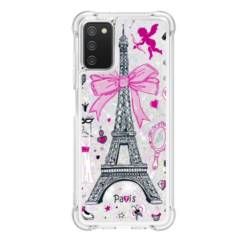 Funda Samsung Galaxy A03s La Torre Eiffel Glitter