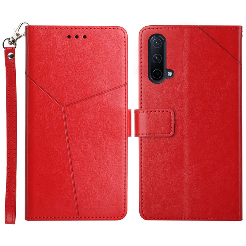 Funda de cuero estilo Geo Y de OnePlus Nord CE 5G