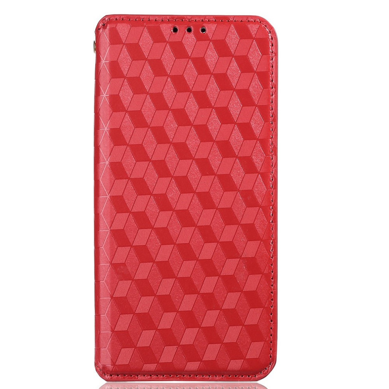 Flip Cover Oppo Reno 6 5G Efecto Cuero 3D Diamante