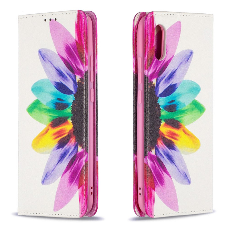 Flip Cover Xiaomi Redmi 9A Flor de acuarela