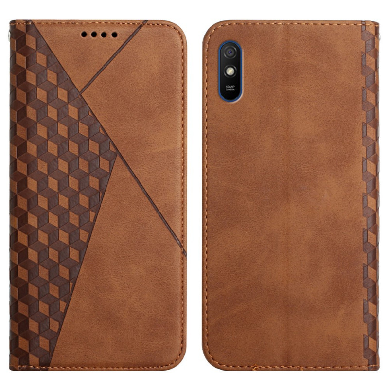 Flip Cover Xiaomi Redmi 9A Cuero Efecto Geo