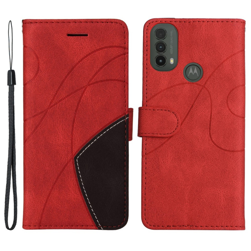 Funda de moto E40 / E30 / E20 Firma de piel sintética en dos tonos