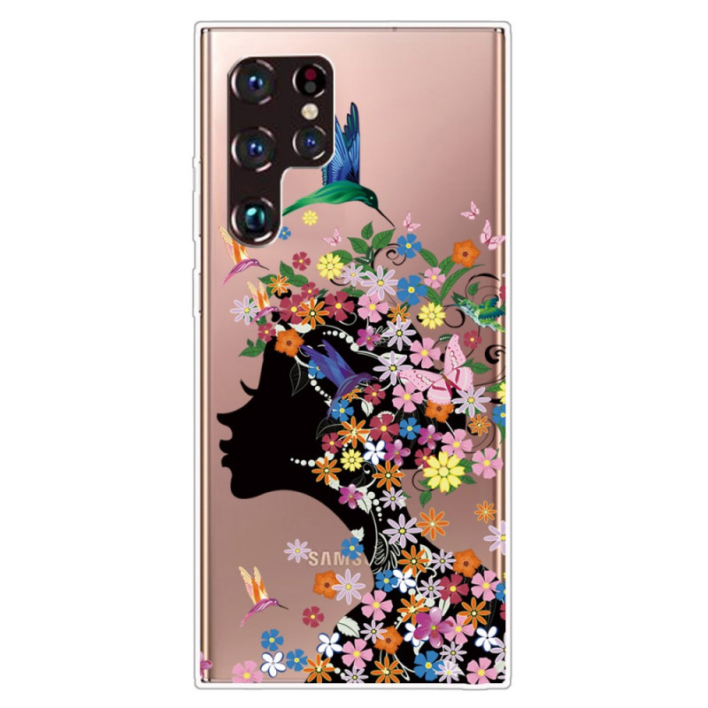 Funda Samsung Galaxy S22 Ultra 5G Cabeza bonita florecida