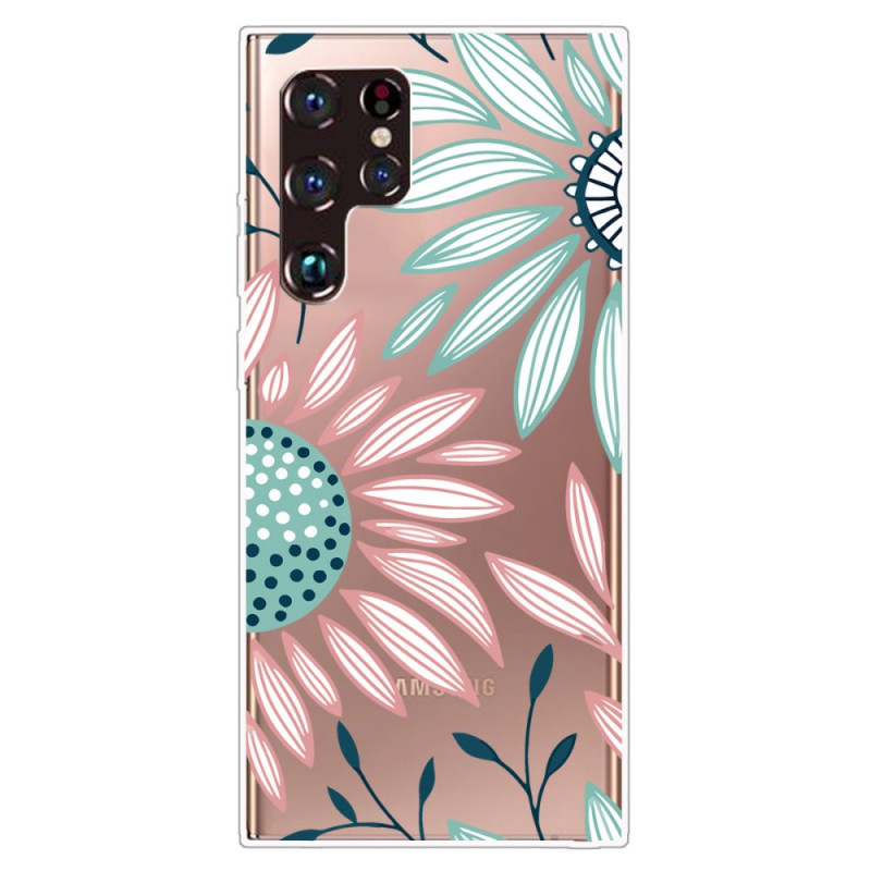 Funda Samsung Galaxy S22 Ultra 5G Transparente A Flor