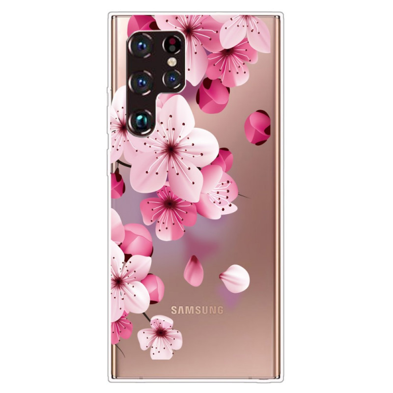Funda Samsung Galaxy S22 Ultra 5G Flores Pequeñas Rosa