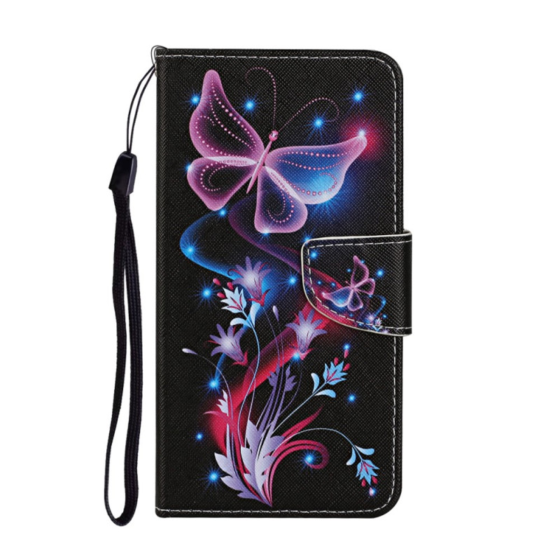 Funda Samsung Galaxy S22 Ultra 5G Mariposas y Colgante