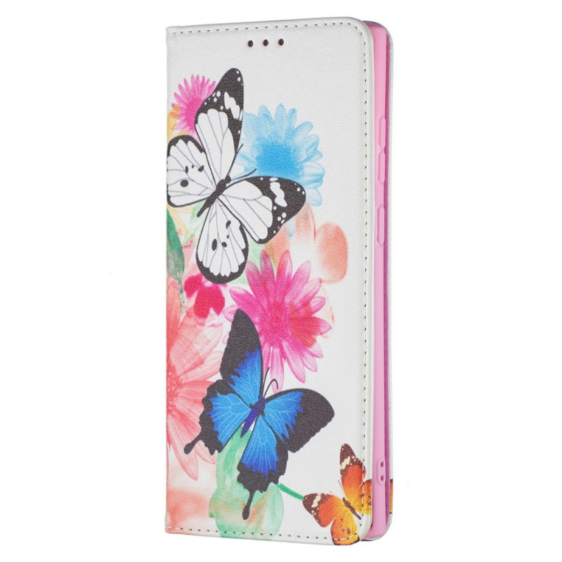 Funda Samsung Galaxy S22 Ultra 5G Pintada Mariposas y Flores