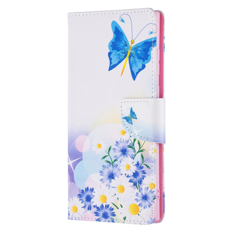 Funda Samsung Galaxy S22 Ultra 5G Pintada Mariposas y Flores