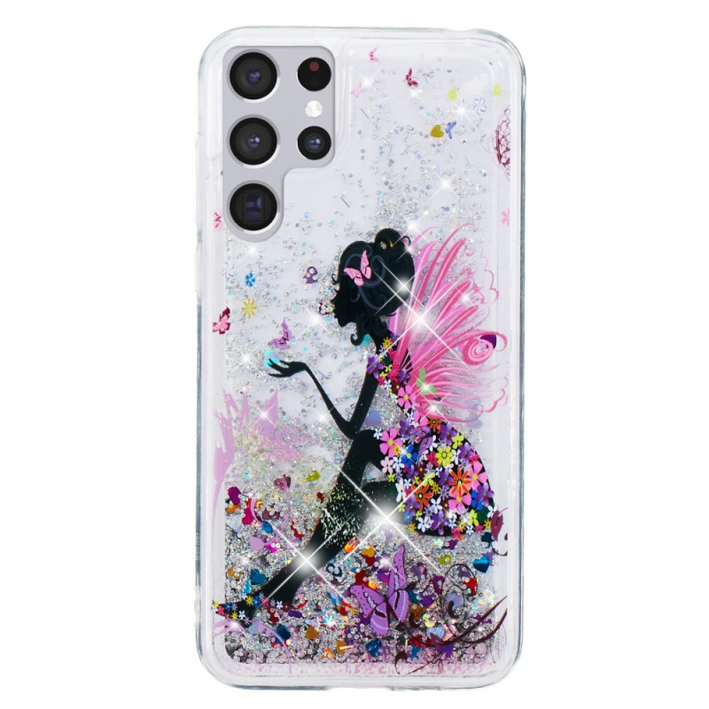 Funda Samsung Galaxy S22 Ultra 5G de hadas con purpurina