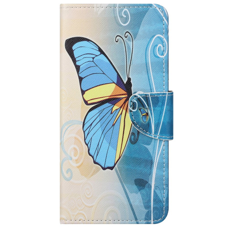 Funda Moto G51 5G Butterfly Azul y Amarillo