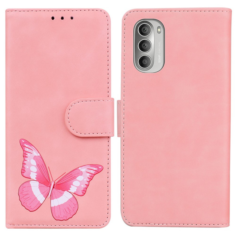 Funda Skin-Touch Butterfly para el Moto G51 5G