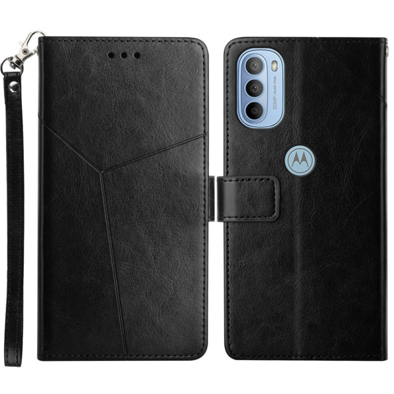 Funda Moto G51 5G de cuero con diseño Geo Y