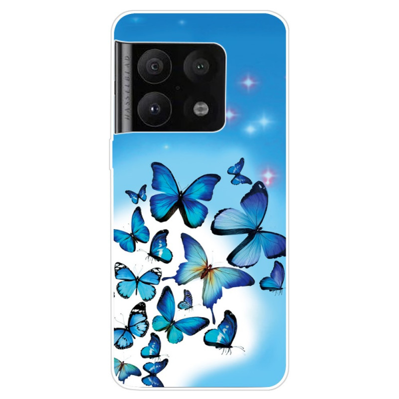 Funda de mariposa azul para el OnePlus 10 Pro 5G
