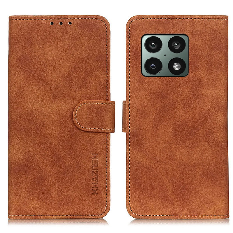 Funda OnePlus 10 Pro 5G de cuero vintage mate KHAZNEH