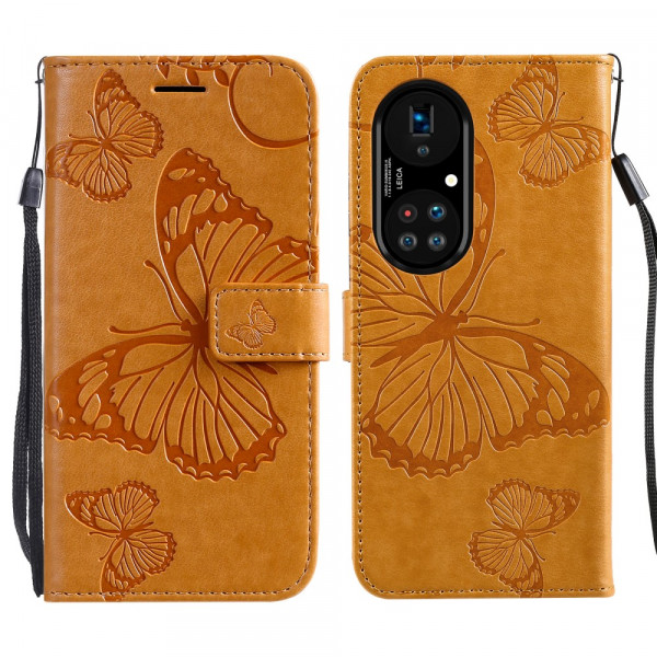 Funda con colgante de mariposas gigantes para el Huawei P50 Pro