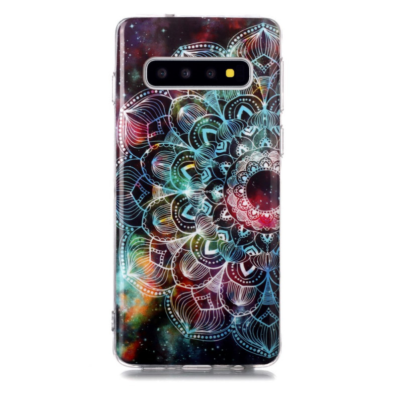 Funda Samsung Galaxy S10 Mandala de color fluorescente