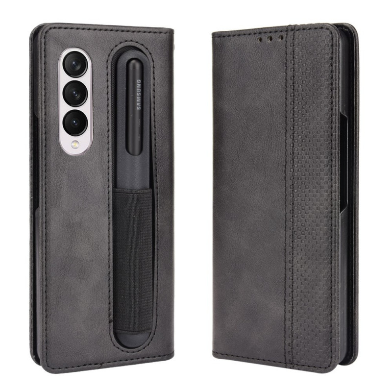 Funda elegante Samsung Galaxy Z Fold 3 5G efecto piel