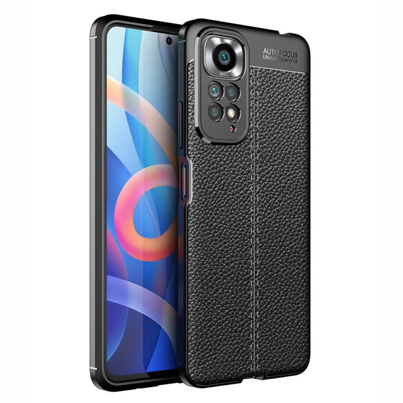 Funda Xiaomi Redmi Note 11 / 11s de piel efecto lichi doble línea