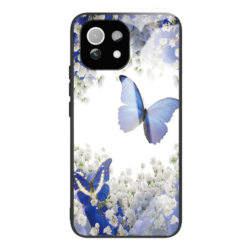 Funda Xiaomi 11 Lite 5G NE/Mi 11 Lite 4G/5G de cristal templado Mariposas azules