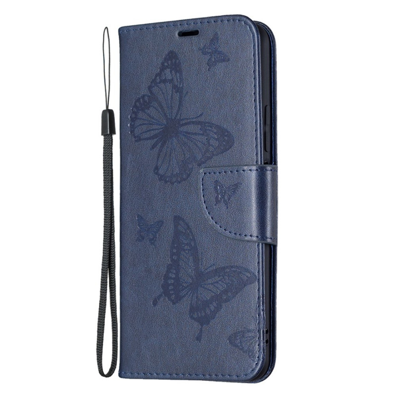 Funda Xiaomi 11 Lite 5G NE/Mi 11 Lite 4G/5G con colgante impresa de mariposa