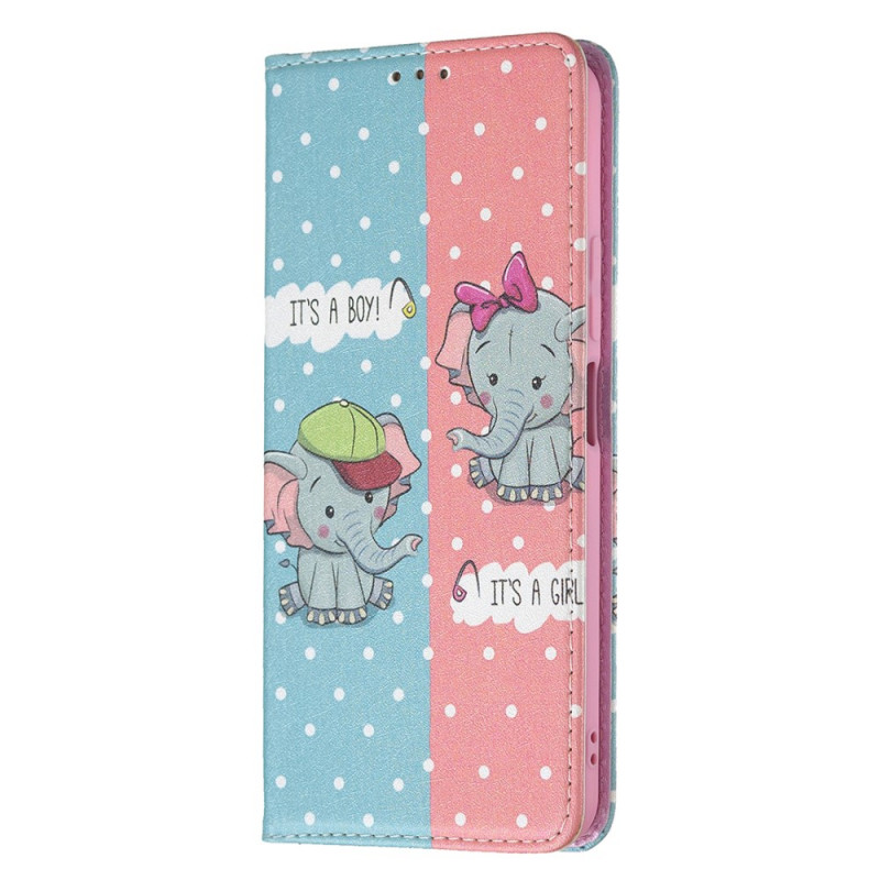 Flip Cover Xiaomi 11 Lite 5G NE/Mi 11 Lite 4G/5G Baby Elephants