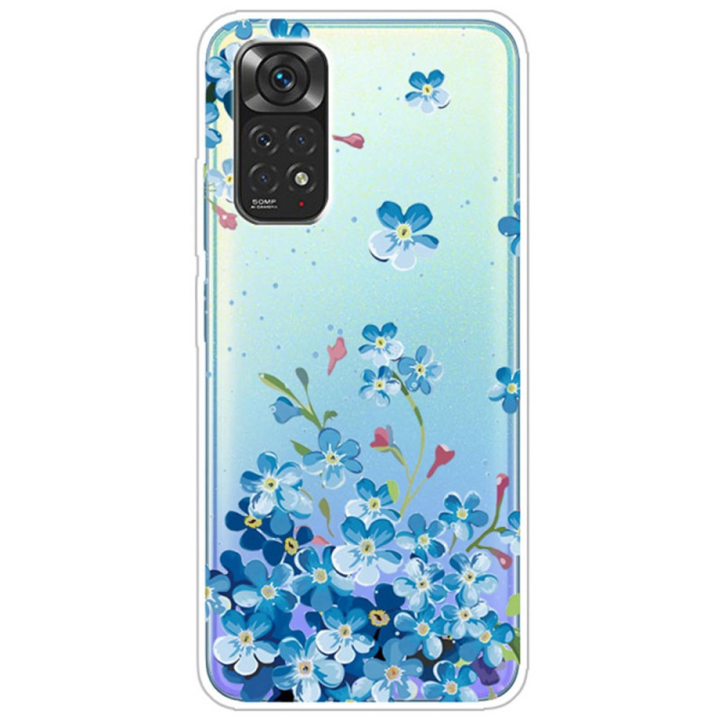 Funda Xiaomi Redmi Note 11 / 11s Blue Flower Bouquet