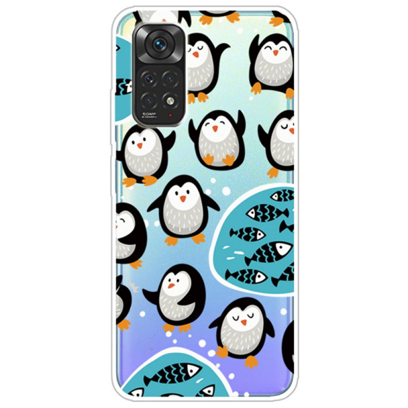 Funda Xiaomi Redmi Note 11 / 11s Pingüinos y Peces