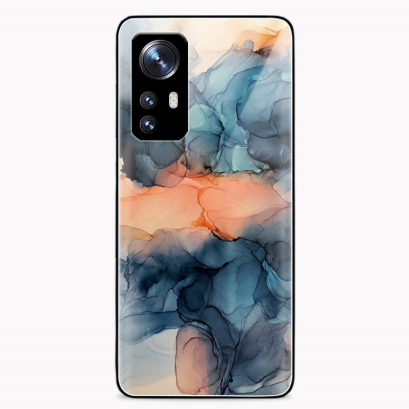 Xiaomi 12 / 12X / 12S Funda de cristal templado Watercolour Marble