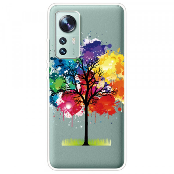 Xiaomi 12 / 12X / 12S 5G Funda Árbol Acuarela