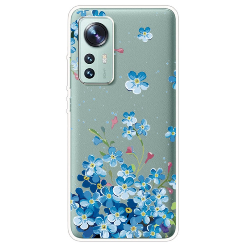 Xiaomi 12 / 12X / 12S Funda Flores Azul