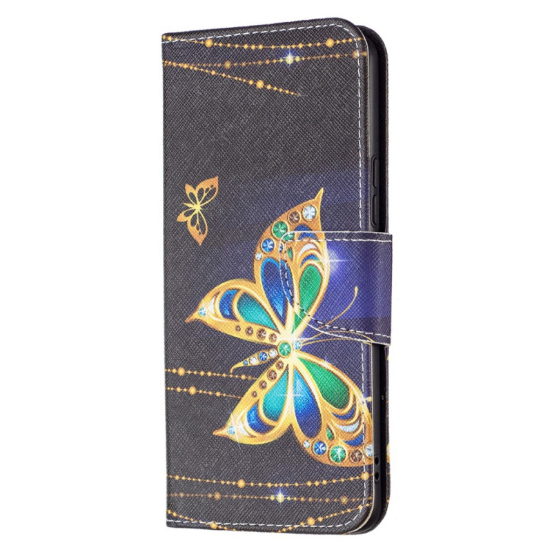 Funda de mariposa dorada para Samsung Galaxy A53 5G