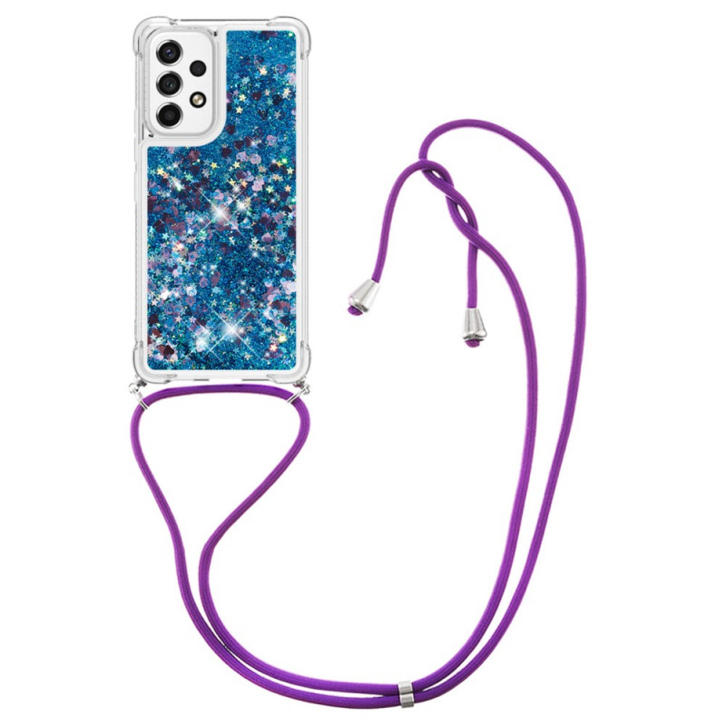 Funda de cuerda con diseño de purpurina para el Samsung Galaxy A53 5G