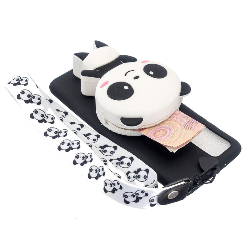 Funda Samsung Galaxy A53 3D Panda con colgante de mosquetón