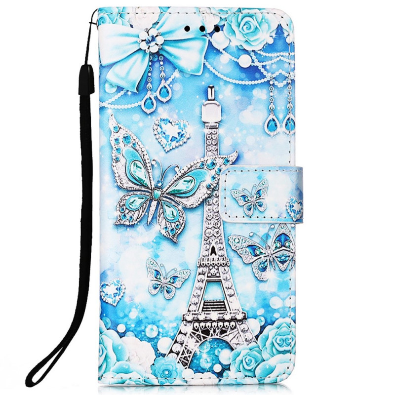 Funda Samsung Galaxy A33 5G Torre Eiffel Mariposas con colgante