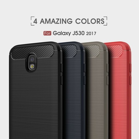 Funda de fibra de carbono cepillada para Samsung Galaxy J5 2017
