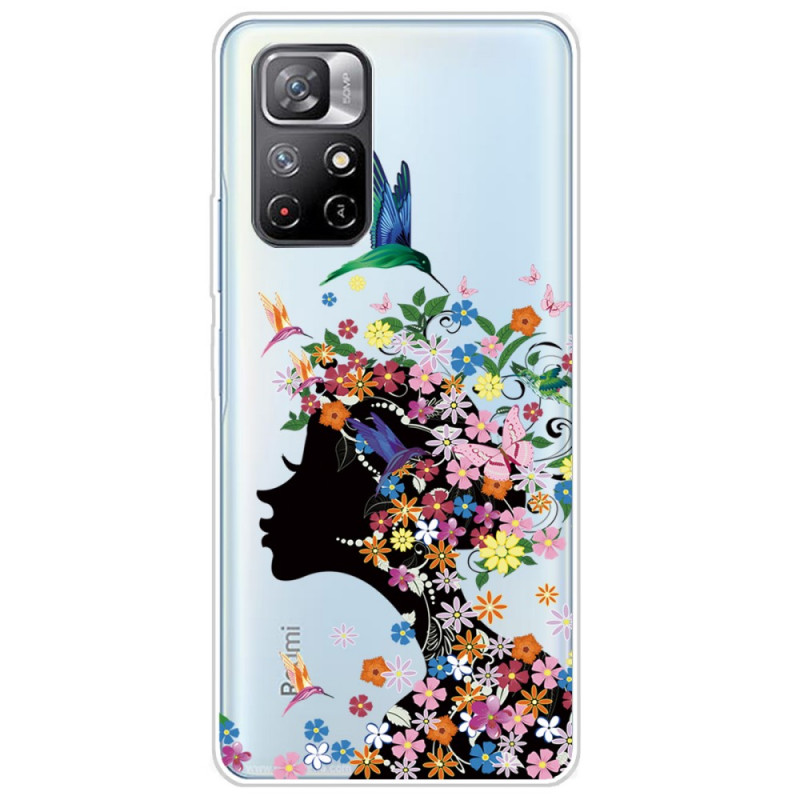 Funda Xiaomi Redmi Note 11 Pro Plus 5G con una bonita cabeza de flores
