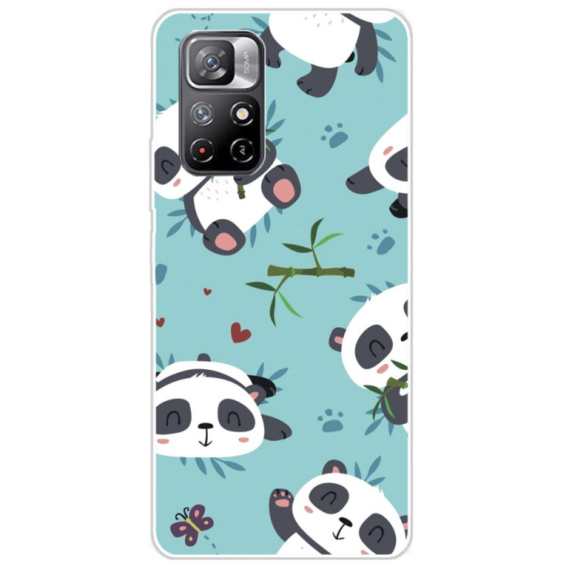 Funda Xiaomi Redmi Note 11 Pro Plus 5G de silicona Pandas