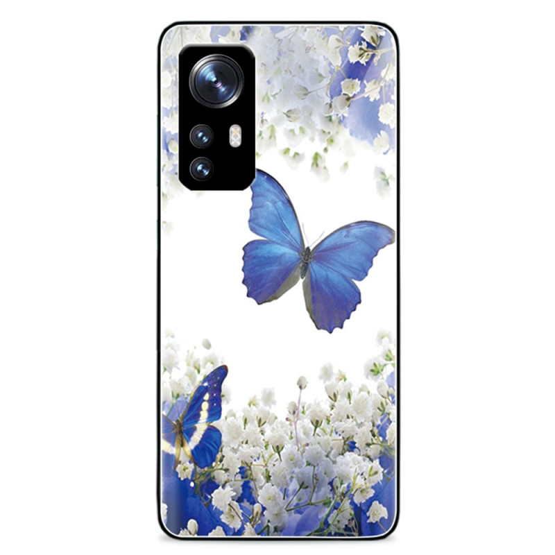 Funda Xiaomi 12 Pro Toughened Glass Royal Butterflies