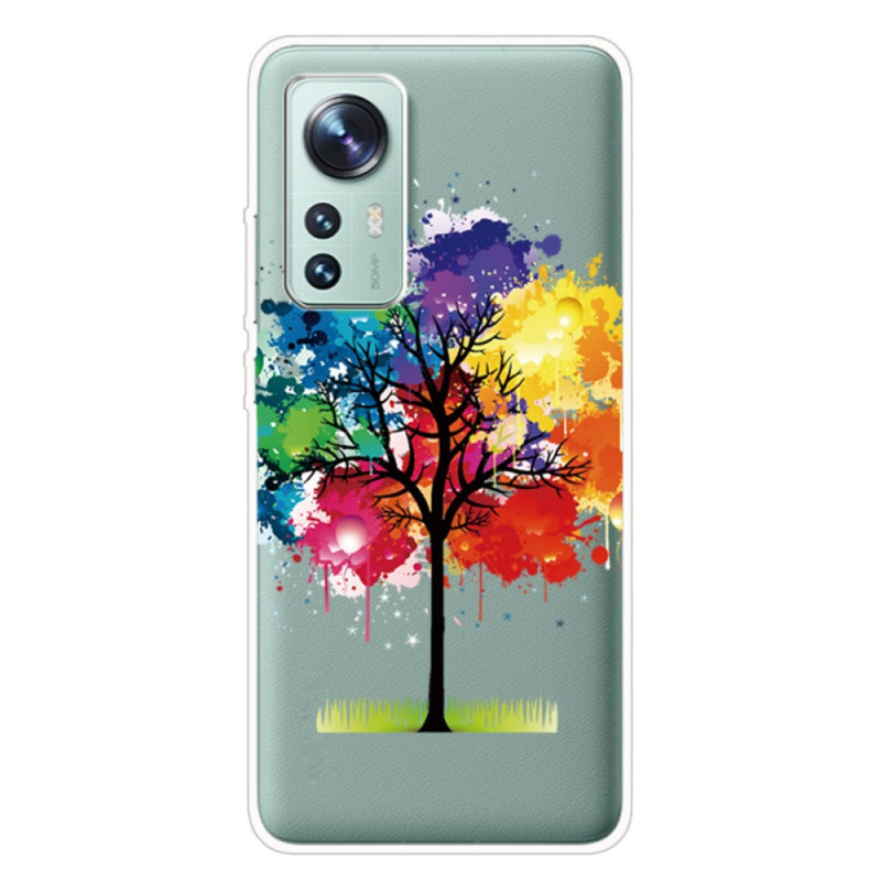 Funda Xiaomi 12 Pro de silicona árbol de colores