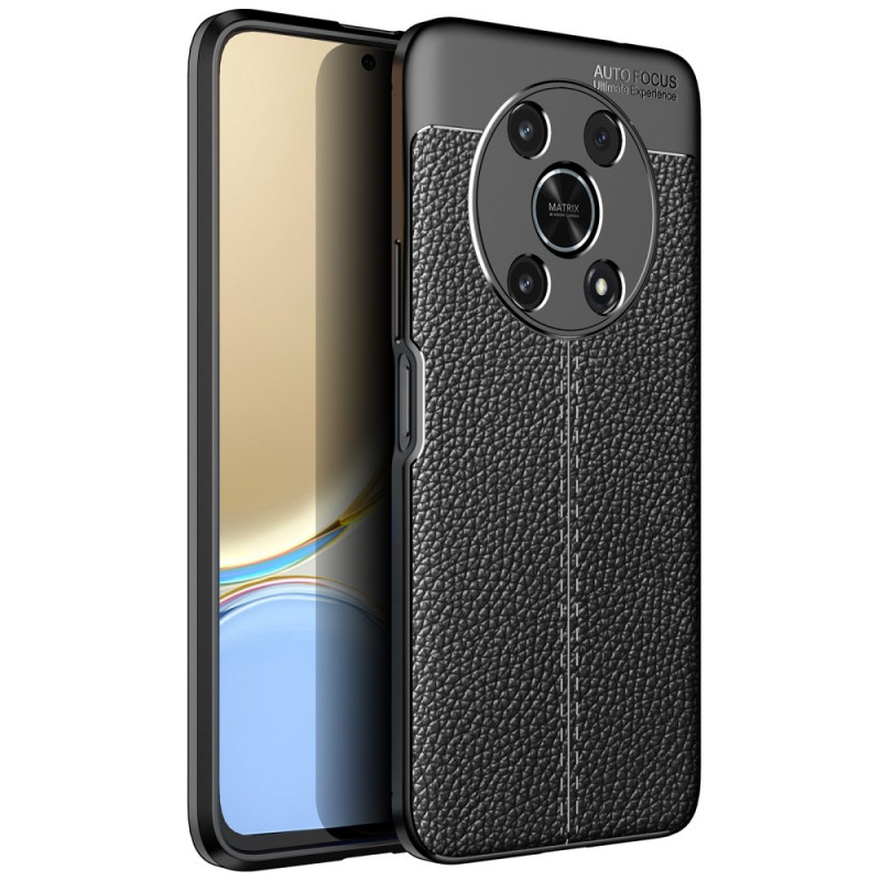 Honor Magic 4 Lite 5G / X9 Funda de Piel Efecto Lichi Doble Línea