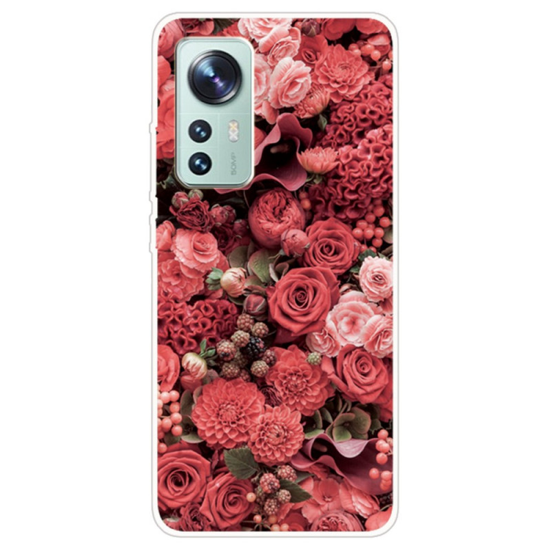 Funda Xiaomi 12 Pro de Silicona Declinación Floral