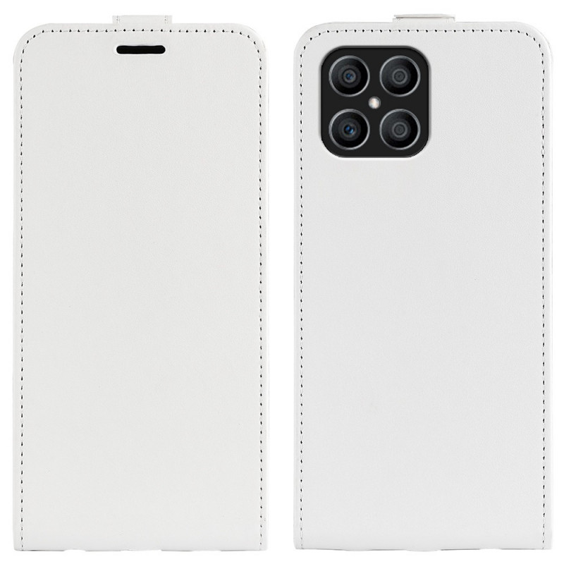 Funda efecto piel para el Honor X8 con cierre vertical