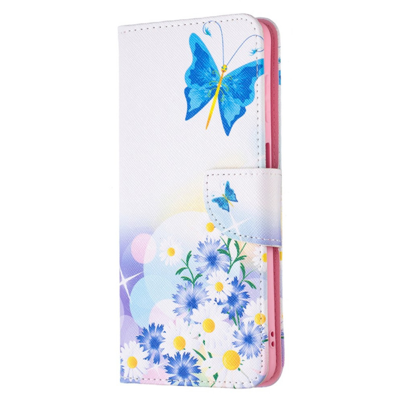 Funda de mariposa y flor para Samsung Galaxy M52 5G