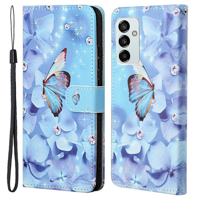 Funda con colgante de mariposa para Samsung Galaxy M53 5G
