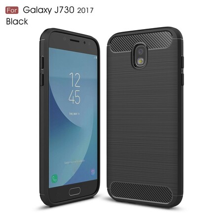 Funda de fibra de carbono cepillada para Samsung Galaxy J7 2017