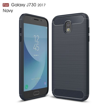 Funda de fibra de carbono cepillada para Samsung Galaxy J7 2017