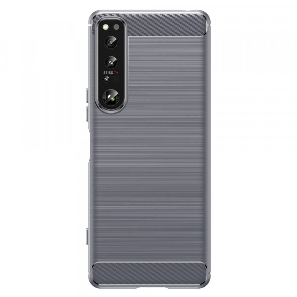 Funda de fibra de carbono cepillada para Sony Xperia 1 IV