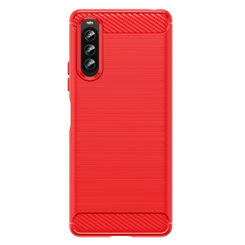 Funda de fibra de carbono cepillada para Sony Xperia 10 IV