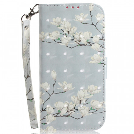 Funda con colgante de flor...
