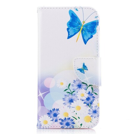 Funda Samsung Galaxy J3 2017 Pintada Mariposas y Flores